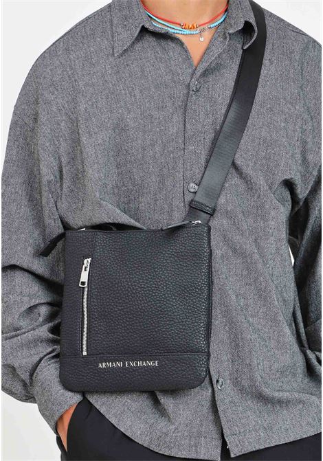 Borsello nero da uomo in ecopelle con logo ARMANI EXCHANGE | 952652CC82800020